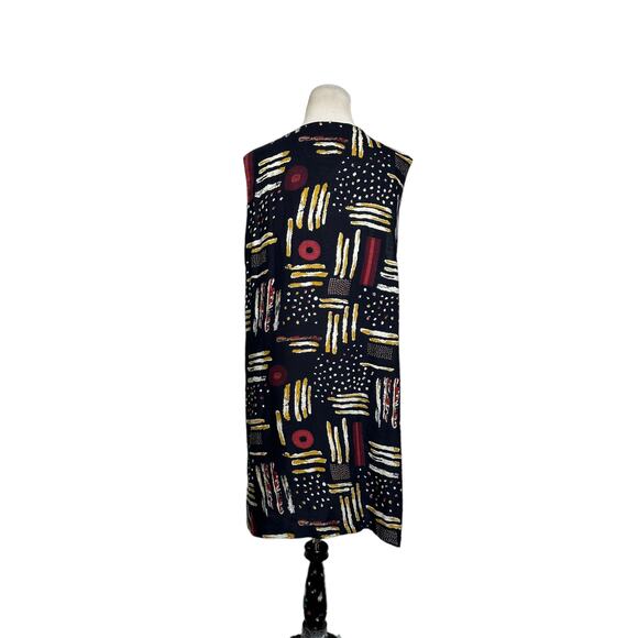 Cotton Zone black tribal print sleeveless mini dress size 20 - XL - Picture 2 of 10